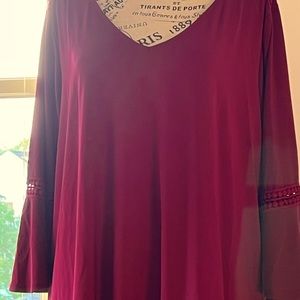 Transition into Fall! Studio Worker beautiful knit tunic in Berry.